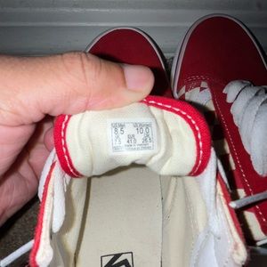 I'm selling red and white VANS.